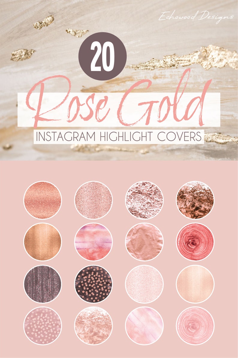 Rose Gold Instagram Highlight Covers Pink Highlight Covers Etsy