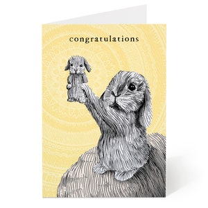 Bunny King - New Baby Lion King Card - Congratulations Card