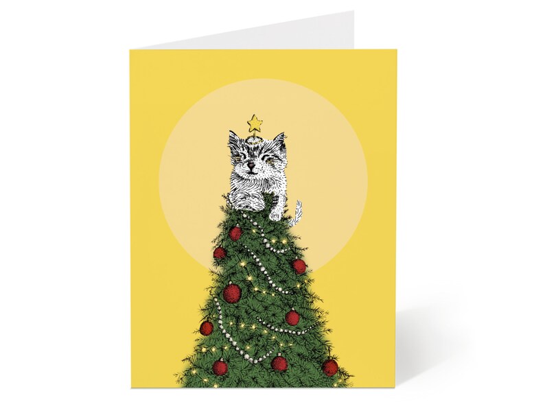Assorted Set of 10 Christmas Cards Animal Christmas Card Set