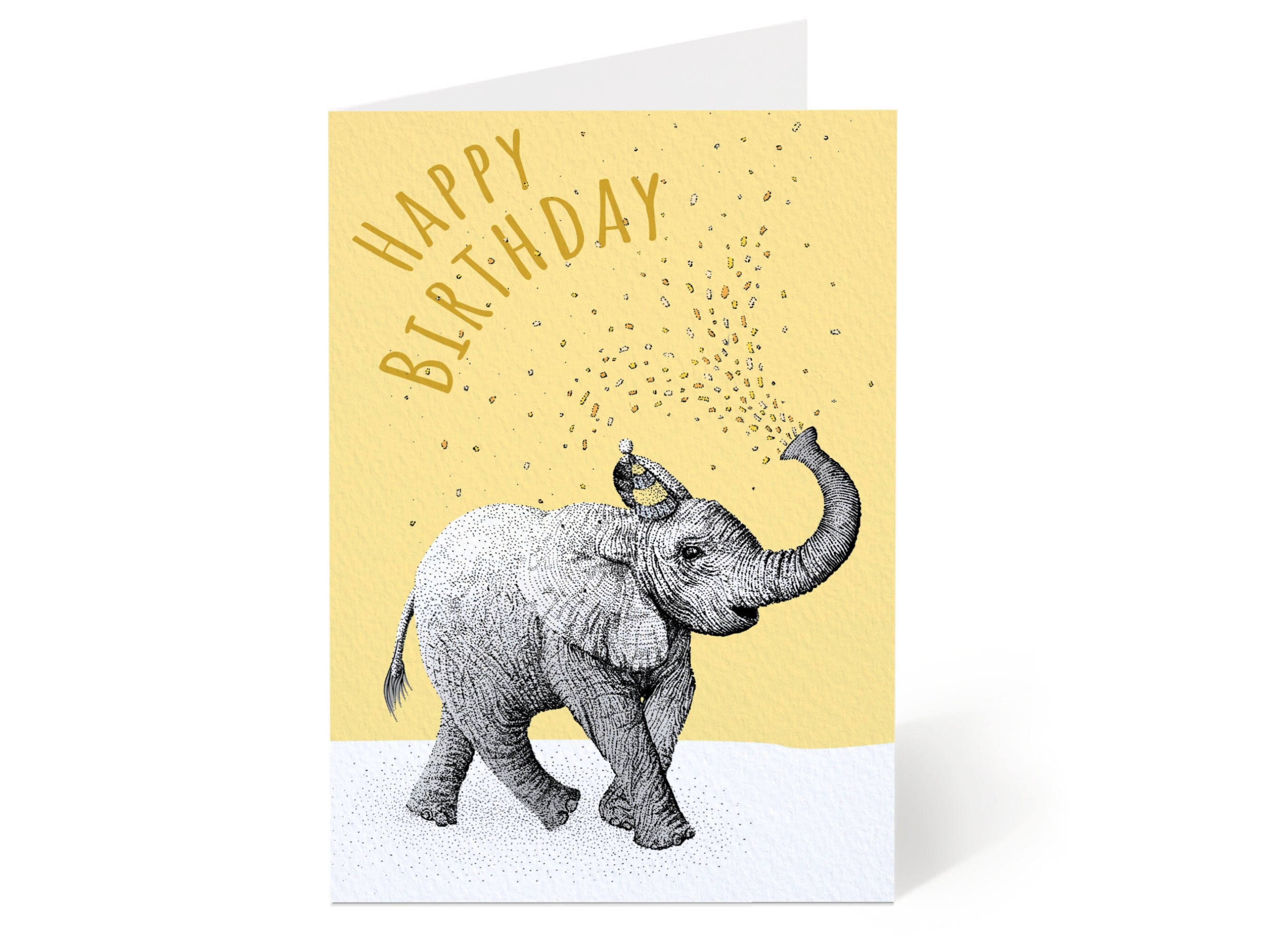 Funny Elephant Card - Etsy