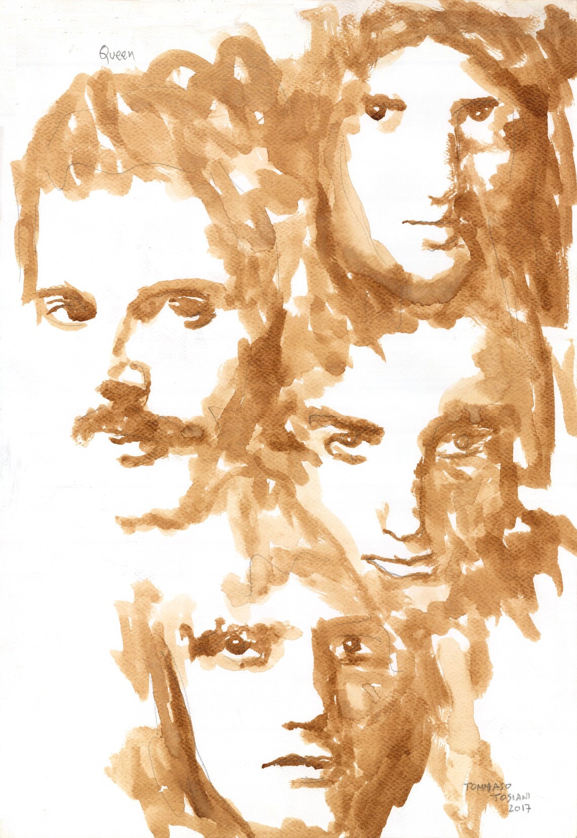 Printable File of Queen Rock Band: Original Watercolor Made | Etsy