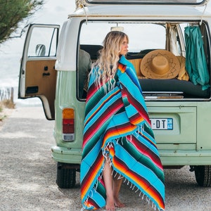Plaid Mexicain oder Sarape fait main - Ciel d'été