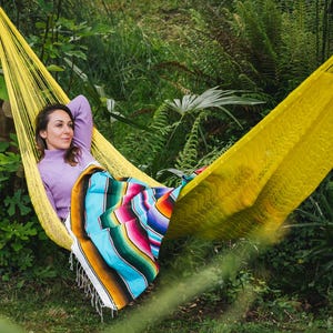 Lemon Yellow Mayan Hammock – Handwoven in Yucatan