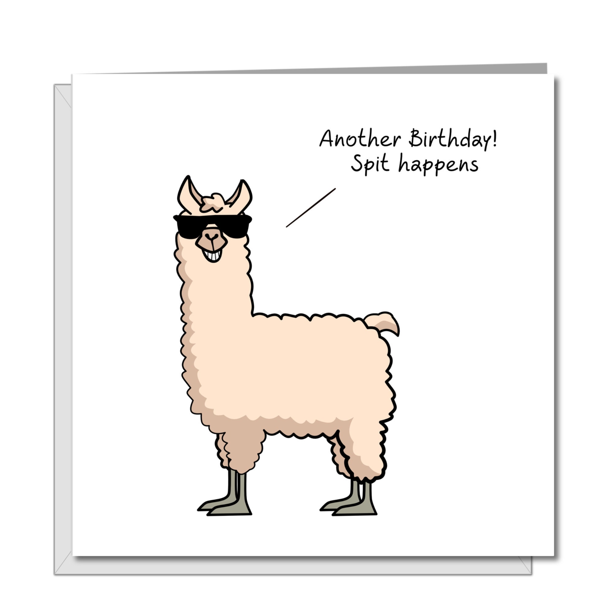 Funny Llama Birthday Card Humorous Animal Card Adult Rude - Etsy