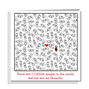 Carte de Saint Valentin / carte d'anniversaire pour petite amie ou meilleur ami / bff. Amour romantique personne spéciale meilleur