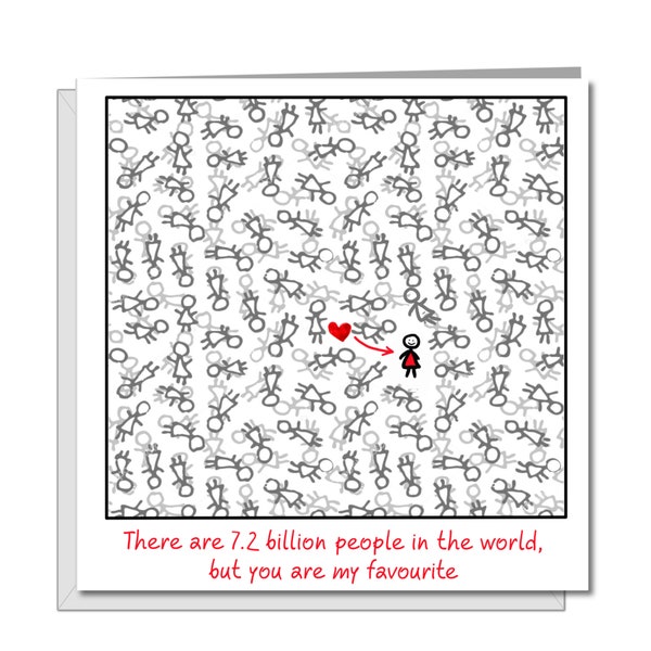 Valentines Day Card / Birthday Card for girlfriend or best friend / bff.  Romantic love special person best