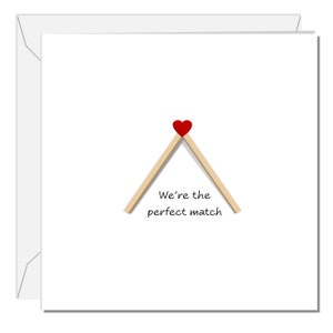 Carte de Saint Valentin romantique carte d'anniversaire carte d'anniversaire mari femme petit ami petite amie mignon parfait Match spécial amour