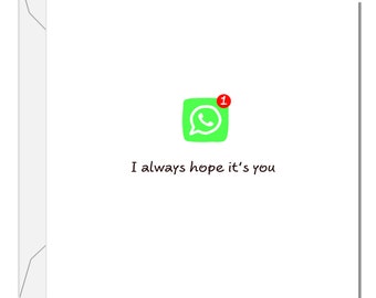 WhatsApp Valentines Day Card Birthday Card Love You App Message Notification Girlfriend Boyfriend Wife Husband Love