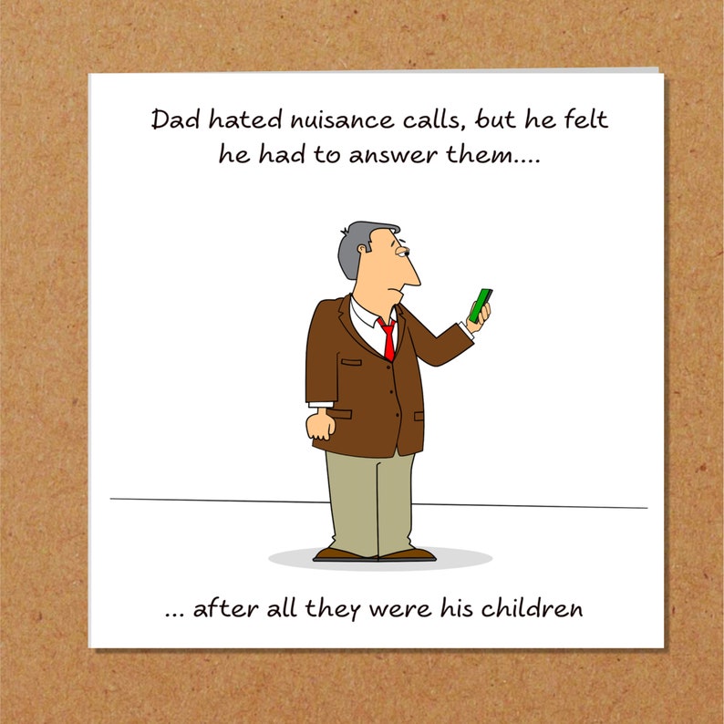 Funny Dad Birthday Card / Fathers Day Card meilleur papa enfants fils fille humour humoristique amusant image 4