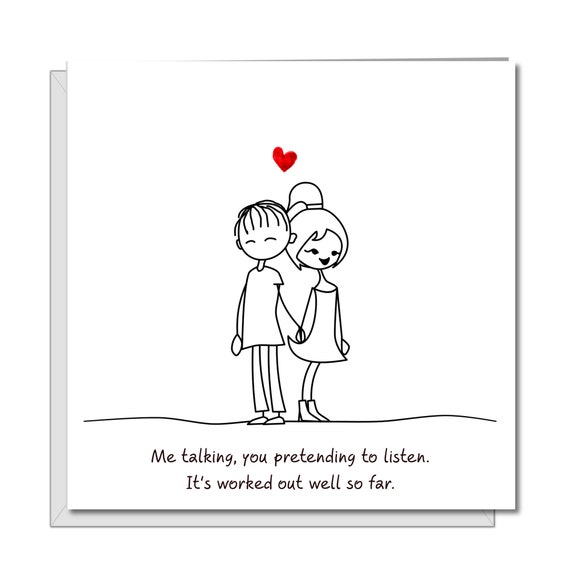 Funny Adult HAPPY ANNIVERSARY Card FOR HUSBAND, Heart Boxers Wink +  Envelope