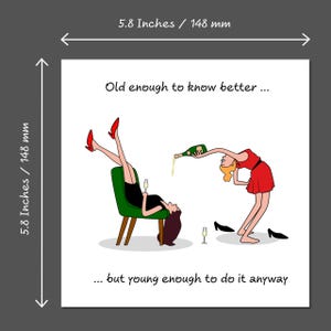 Funny Birthday Card Friendship Female Girl Friend Mum Humorous Party Cheeky BFF SWIZZOO image 7