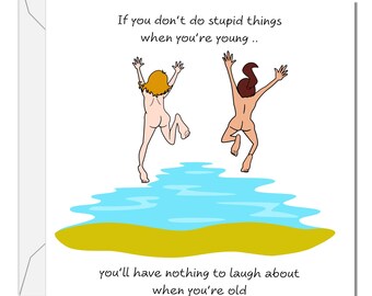 Funny Birthday Card Friendship Female Girl Friend Humorous Rude Naughty Cheeky BFF SWIZZOO