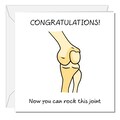 Funny Knee Replacement Surgery Card for Him or Her. Get Well Soon Card Operation Recovery Congratulations Humorous Male Female Woman Man