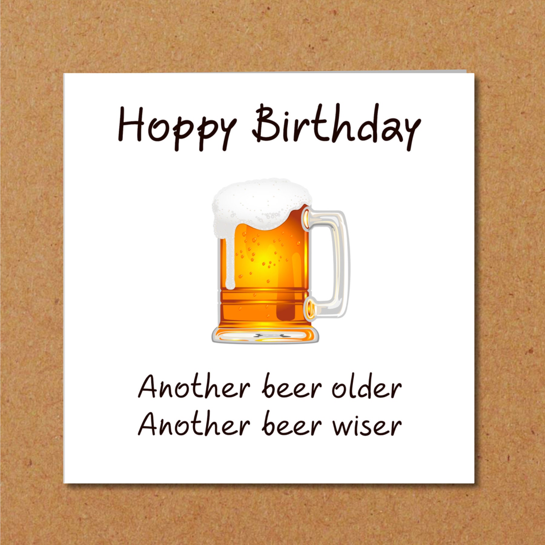 Funny Beer Verjaardagskaart Voor Papa Zoon Man Vriend - Etsy Nederland