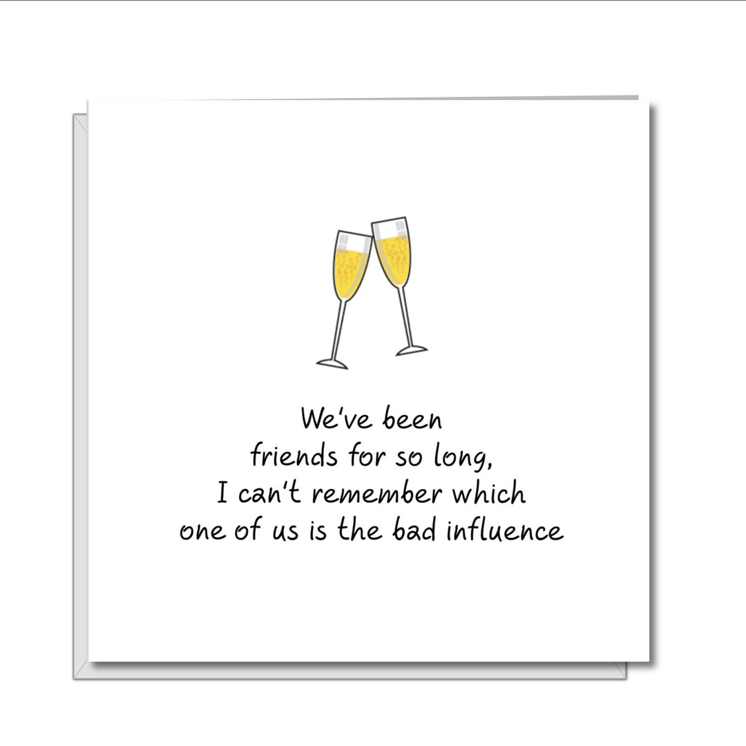 BEST FRIENDS Friendship Birthday Card for Female Girl Friend - Funny ...