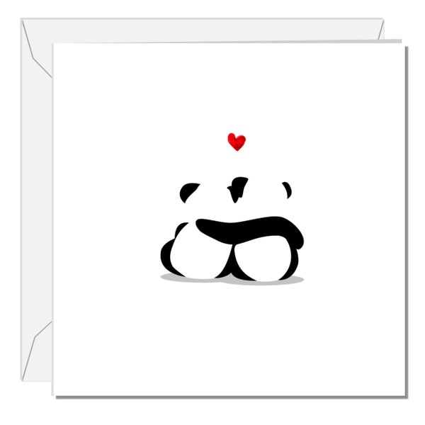 Mignon Saint Valentin carte anniversaire carte anniversaire carte mari femme petit ami petite amie amour romantique Panda Bear - amour adore spécial