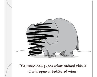 Funny Birthday Card for Wine Lover - Female Male Friend Mum Dad Husband Wife Girlfriend Friend - Red White Drinking Humour Humorous Adult