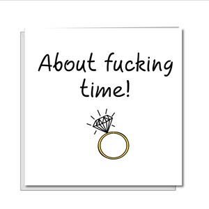 Unhöfliche Verlobung für Braut oder Bräutigam - Glückwünsche GETTING MARRIED Karte - Lustig Humorvoll Amüsant rude frech Rohöl