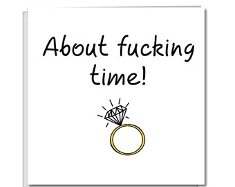 Getting Married Rude Congratulations GETTING MARRIED Card Holy Shit Engagement for Bride or ...
