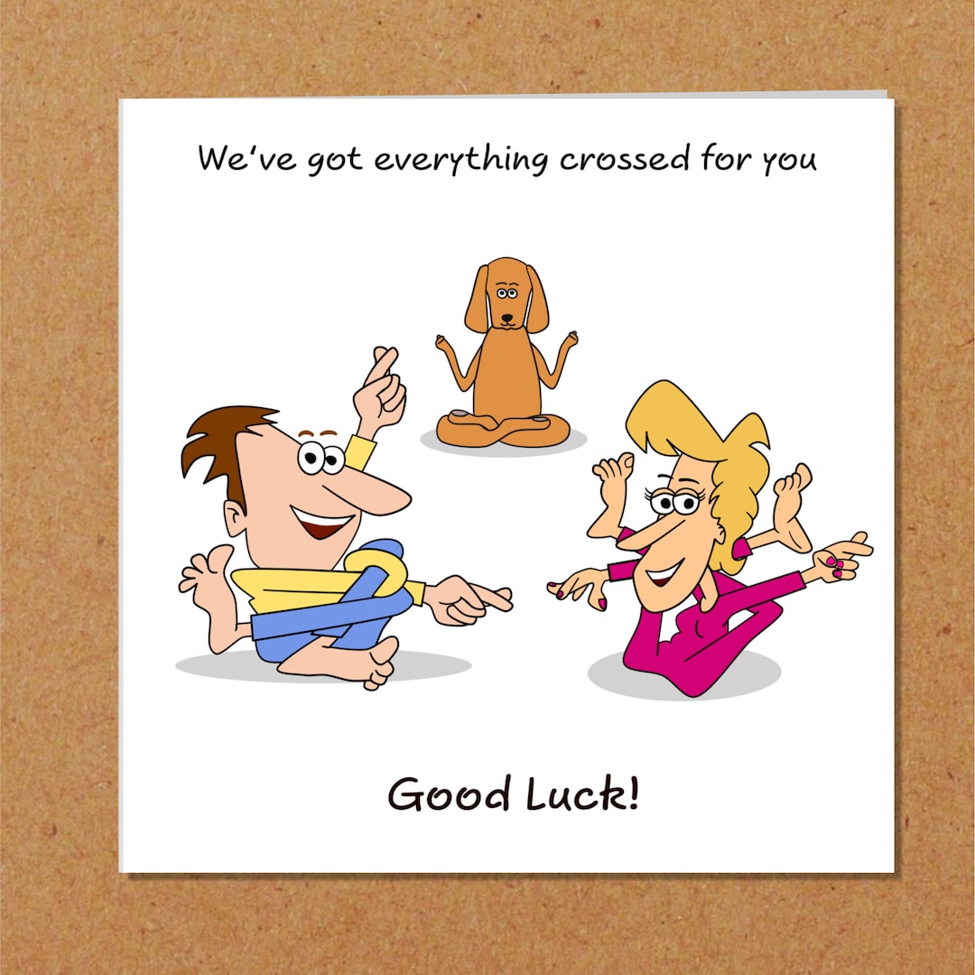 Funny Good Luck Card for Exams Driving Test New Job Challenge Etsy