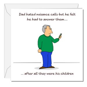 Lustige Vatertagskarte oder Papa Geburtstagskarte Frech Humorvoll Cartoon Joke Swizzoo