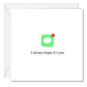 Carte de Saint-Valentin, carte d'anniversaire, carte d'anniversaire Love You IPhone Message spécial petite amie petit ami femme mari romantique mignon Swizzoo