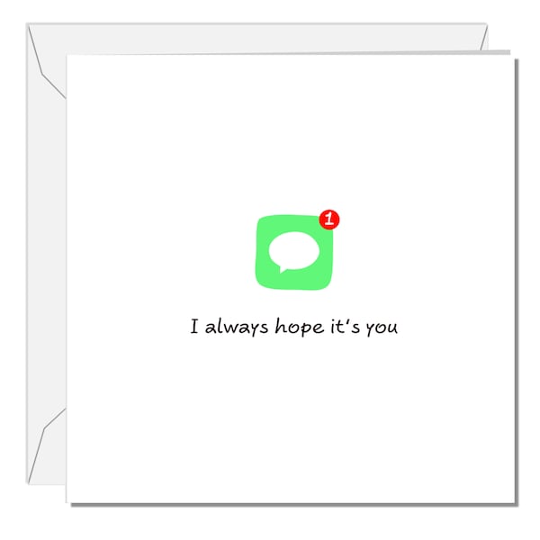 Carte de Saint-Valentin, carte d'anniversaire, carte d'anniversaire Love You IPhone Message spécial petite amie petit ami femme mari romantique mignon Swizzoo