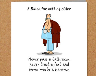 Funny Birthday card for Grandad Brother in Law Father Men Male Rude Humour Joke 