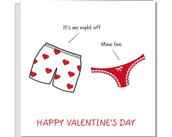 Naughty Valentines Day Card for Boyfriend, Girlfriend, Husband or Wife - Funny Rude Cheeky No Pants - Humorous Adult Sexy Risque