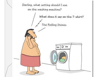 Funny Husband Birthday Card for Hopeless Dad Brother Son Male Friend Him 40th 50th 60th 70th