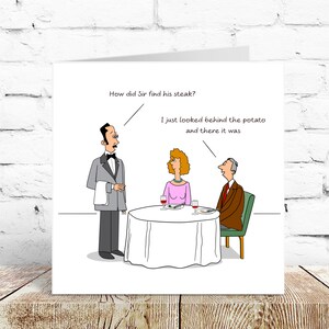 Funny Birthday Card or Father's Day Card for Husband Dad Wife Mum Any Friend Humour Cartoon Joke Anniversary Cheeky Posh image 2