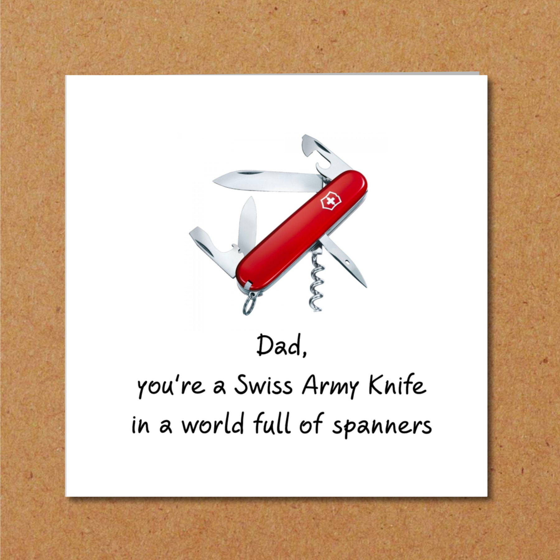 Funny Fathers Day Card from child / daughter / son Best Dad Etsy