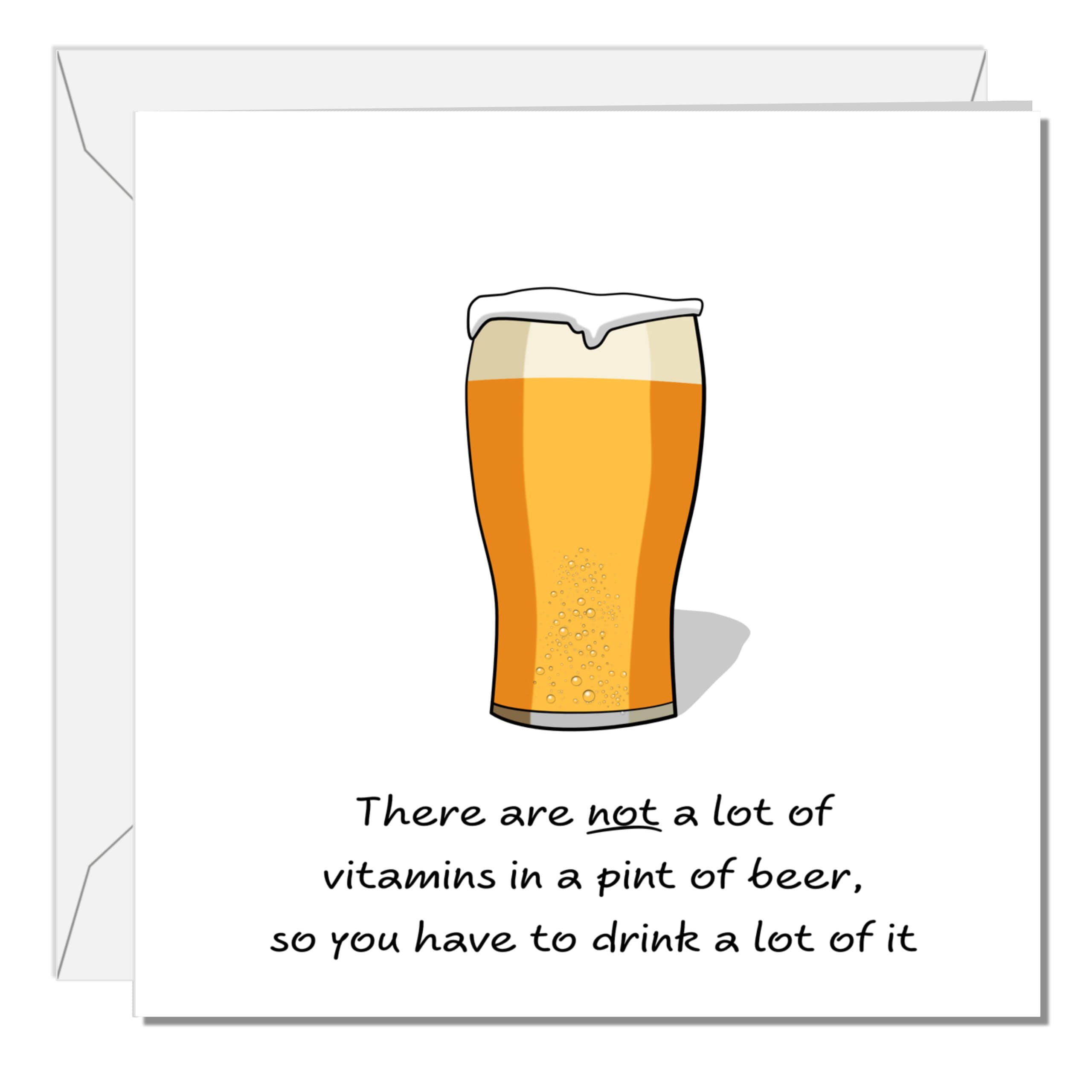 Poupée Bière Positive – Peluche Tricotée Main 10 Cm – Carte 'Don’t Worry, Beer Happy' – Cadeau Amusant Pour Ami(e) Et Pendaison De Crémaillère