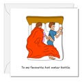Funny Birthday Card: Cold Feet Husband, Hot Water Bottle - Anniversary Card