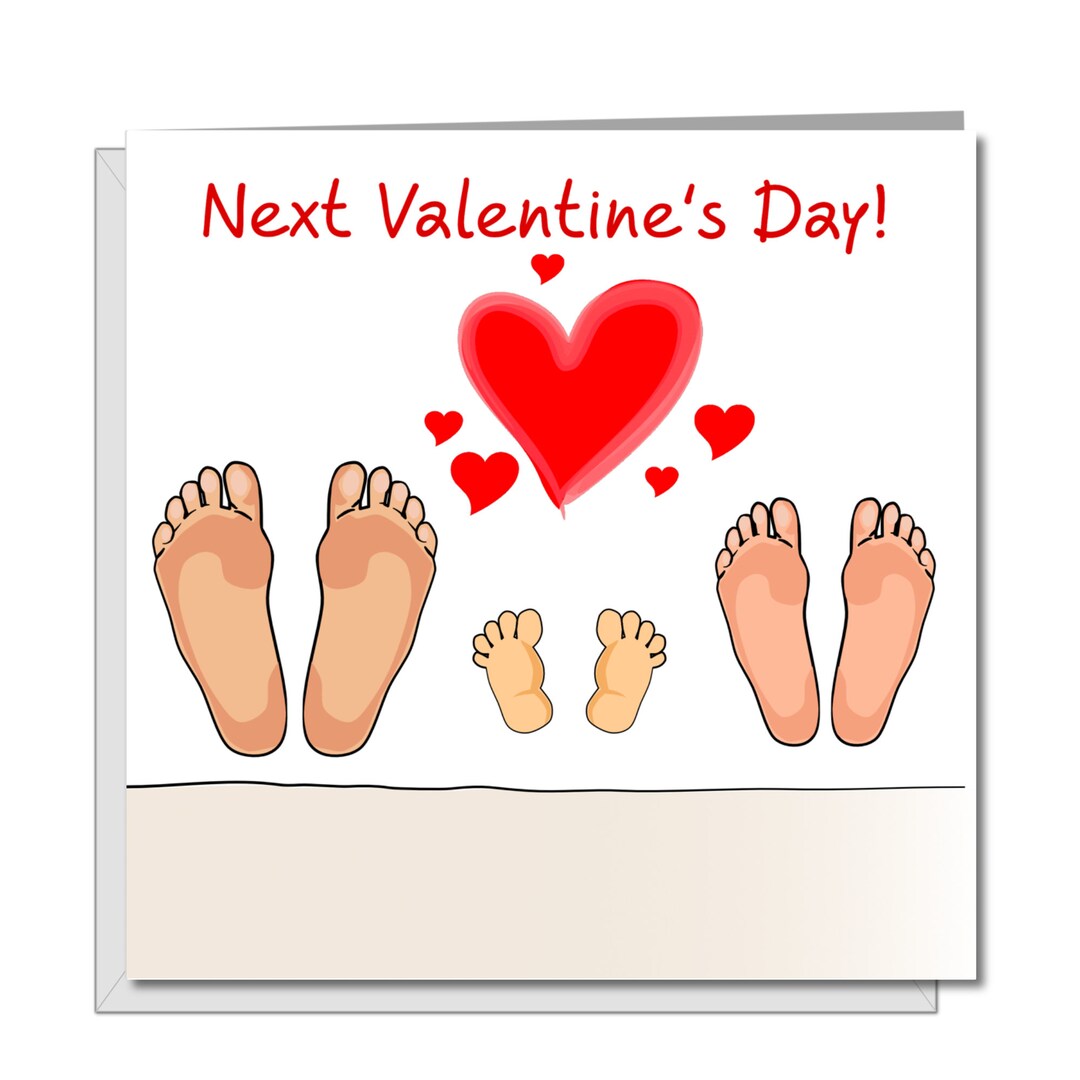 New Baby / Pregnant Wife Valentine's Day Card for Husband / Father to