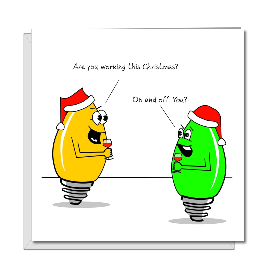 Funny Joke Christmas Card for Family, Friends, Children, Work Colleague