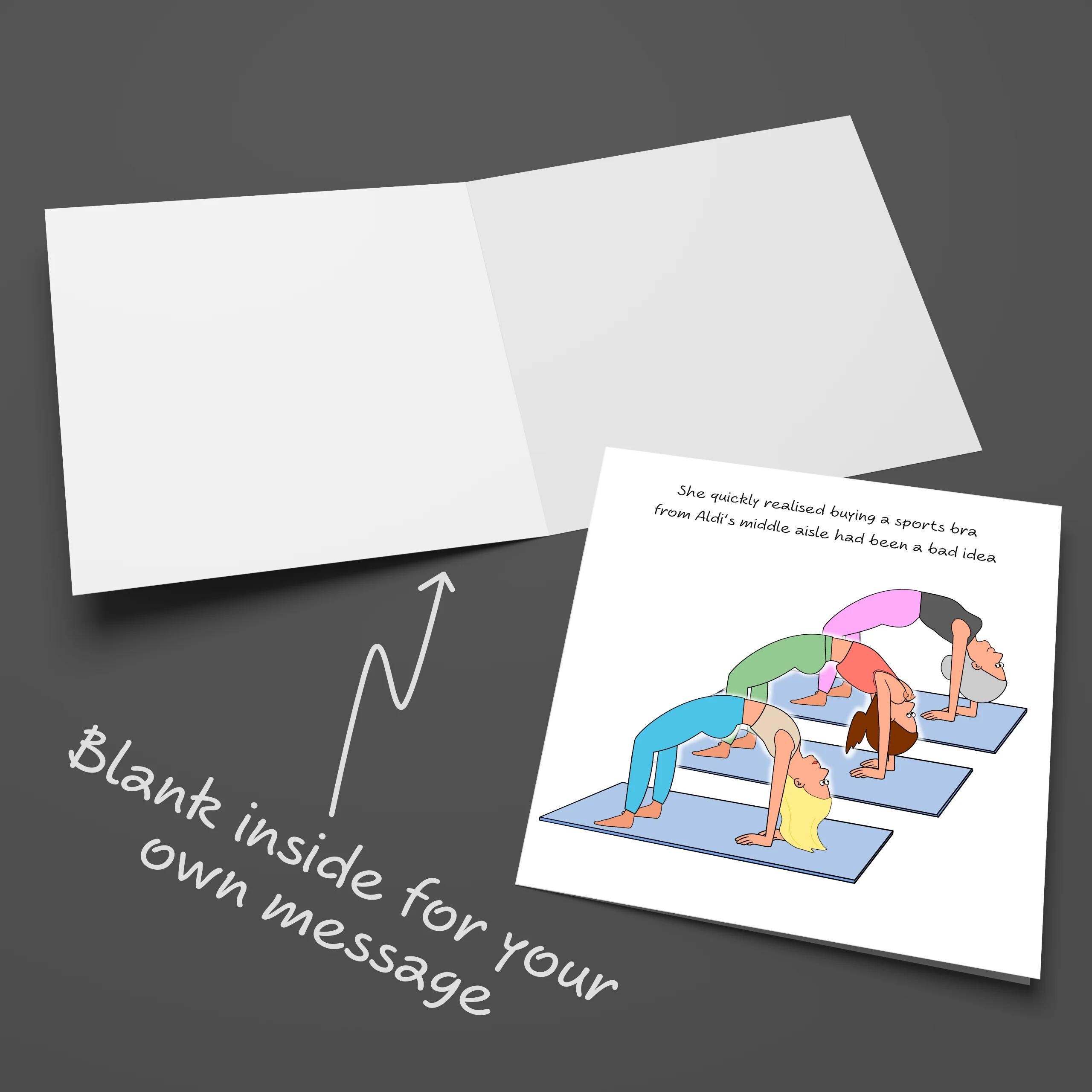 Funny Yoga Birthday Card - Pilates Crossfit Gym - Mum Wife Girlfriend ...