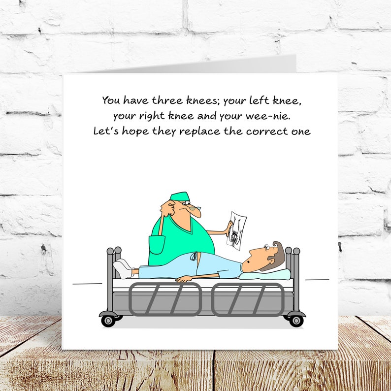Funny Knee Replacement Card: Get Well Soon, Operation Recovery image 7