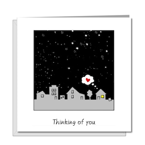 Thinking of You / Missing You / Stay Safe Karte - Geburtstagskarte für Freunde der Familie