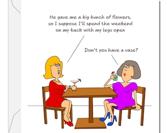 Funny Rude Birthday Card: Cheeky Adult Humor for Friend, Mum, Wife