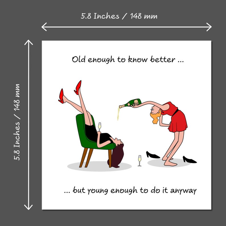Funny Birthday Card Friendship Female Girl Friend Mum Humorous Party Cheeky BFF SWIZZOO image 8