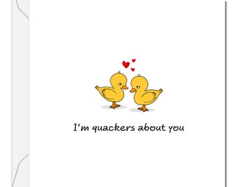 Funny Card for Anniversary, Birthday or Valentine's Day card. Girlfriend boyfriend Husband Wife Duck Chicks Quack Love SWIZZOO