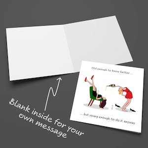 Funny Birthday Card Friendship Female Girl Friend Mum Humorous Party Cheeky BFF SWIZZOO image 9