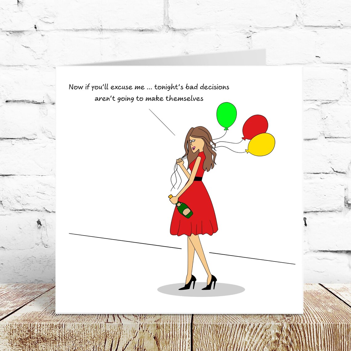 Funny Birthday Card Friendship Female Girl Friend Mum Humorous Party ...