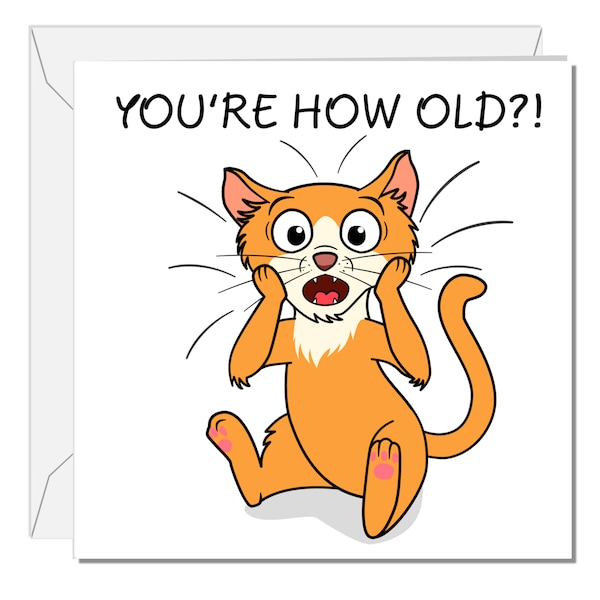 SWIZZOO Lustige Katze 40.50.60.70.Geburtstagskarte für Männer Frauen Ihn Humor Tier Haustier Moggie