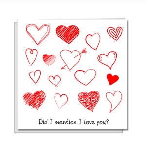 Romantic Anniversary Card - Valentines Card - Birthday Card - Love You - Girlfriend, boyfriend, wife, husband - Engagement
