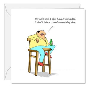 Funny Birthday Card for Him: Humorous Husband, Dad, or Friend