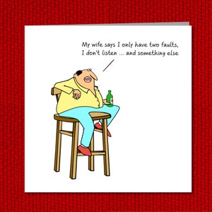 Funny Birthday Card for Husband, Dad or any male friend 40th 50th 60th humorous humour fun any occasion image 4