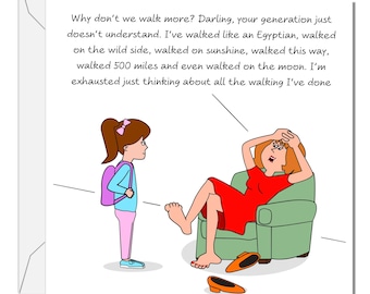 Funny Mum Birthday Card / Mother's Day Card - 80's and 90's Music - Humorous Humour