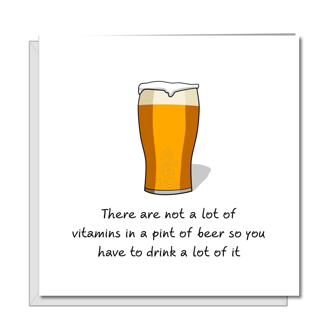 BEER Birthday Card Friendship Card Boy Friend Card Beer Card. Etsy